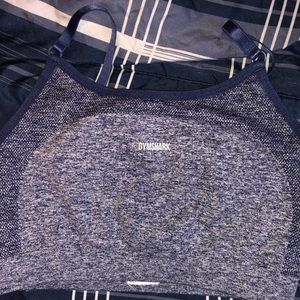 Navy Marl/Light Grey Gymshark Flex Strappy Sports bra